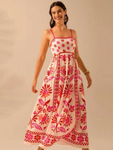 Printing Slip Dress Vacation Style Women's Clothing  Adomoo